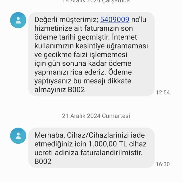 Yanıltıcı Fatura Ve Ceza İletileri