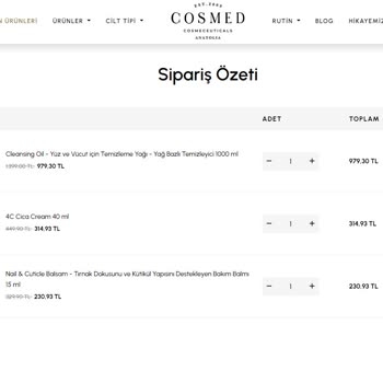 Cosmed Eksik Ürün Ve İletişim Sorunu