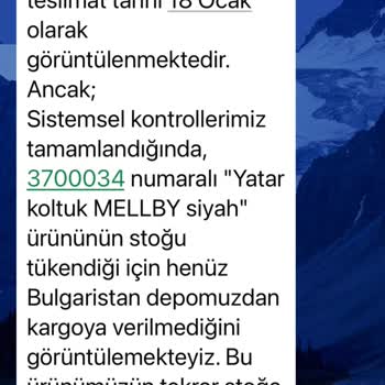 JYSK'ten Stokta Olmayan Ürün İçin Para Çekme Sorunu