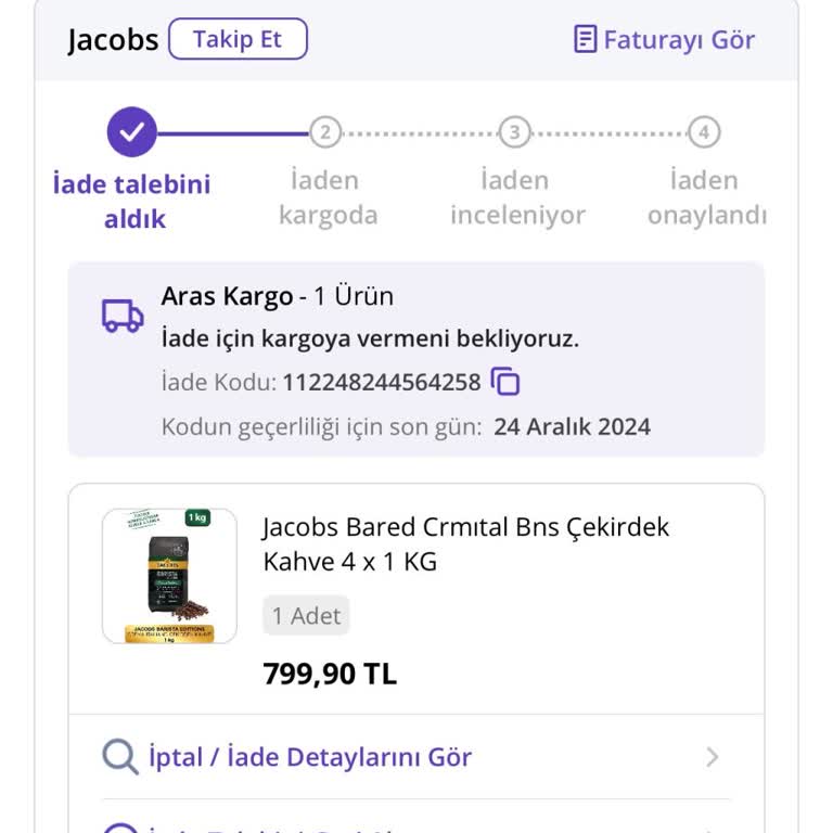 Yanlış Gönderilen Kahve Siparişi Ve Geciken İade Süreci
