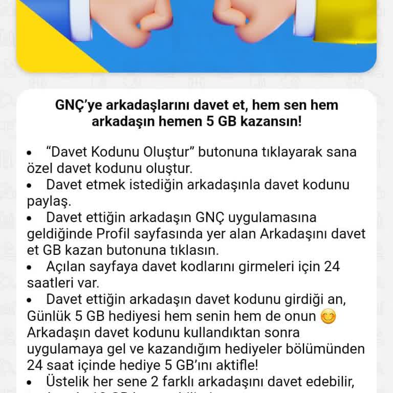 Turkcell GNÇ Uygulaması Davet Kodu Sorunu