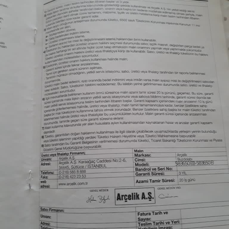 Arçelik Buzdolabında Sürekli Soğutma Sorunu Ve Servis İlgisizliği
