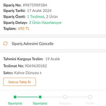 Kahve Dünyası Ve Trendyol'dan Sipariş Mağduriyeti