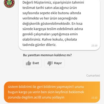Kahve Dünyası Ve Trendyol'dan Sipariş Mağduriyeti