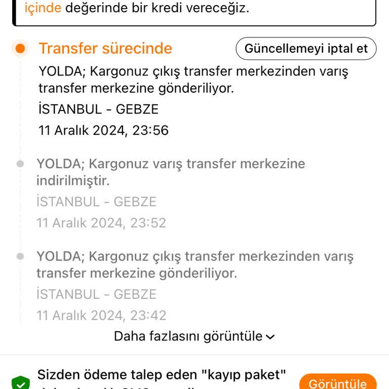 Kargom Kayseri'ye Yanlış Gönderildi, Çözüm Bekliyorum