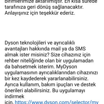 Dyson Süpürge İade Sorunu: Çalışmayan Parçalar Ve Yanıt Alamama