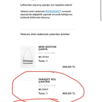 Defolu Ürünler Ve Yetersiz Hizmet