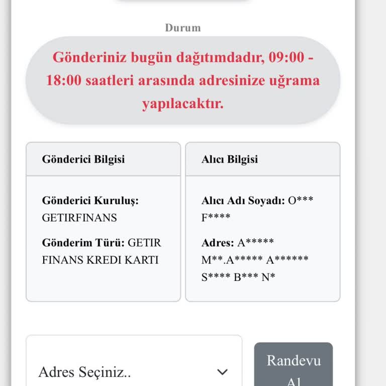 Kuryenet'ten 1 Haftadır Bekleyen Gönderim İçin Acil Teslimat Talebi