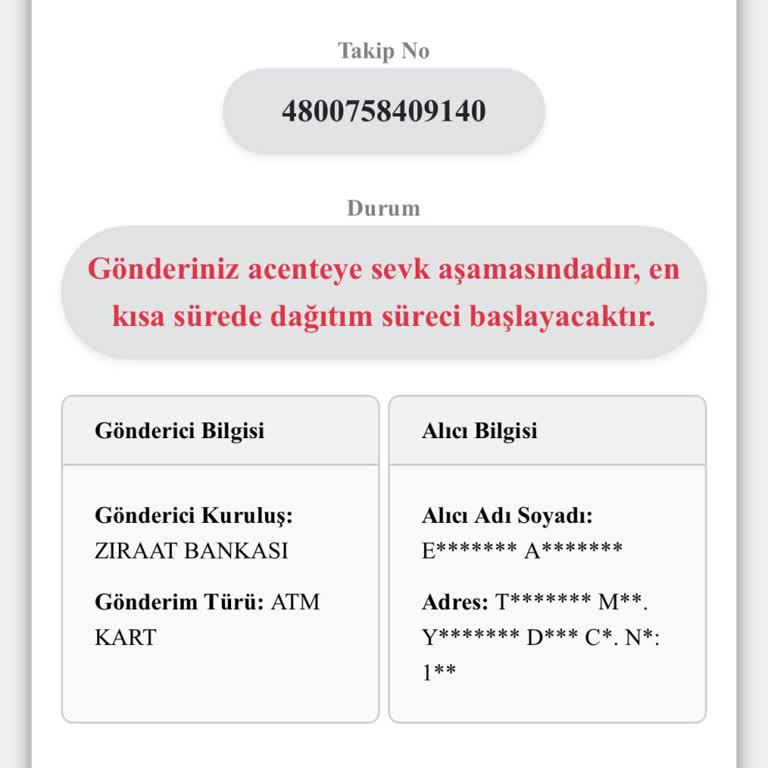 Ziraat Banka Kartı Teslimatında Gecikme