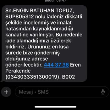 Yanlış Numara Ve İade Sorunu