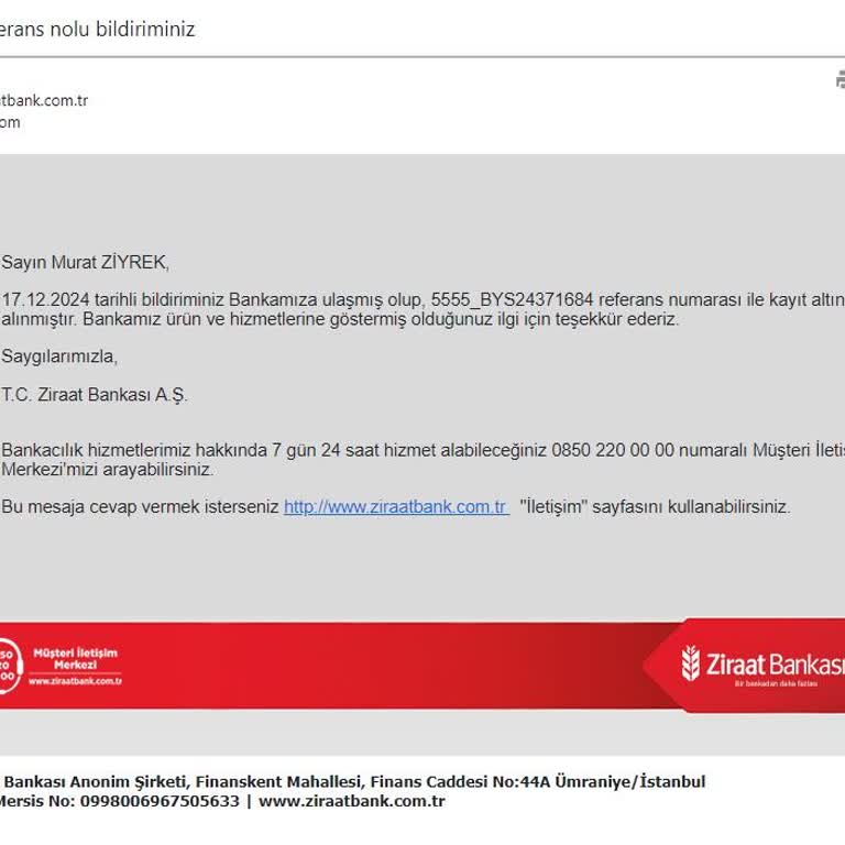 Ziraat Bankası'nda İstenmeyen Sigorta Yenilemeleri