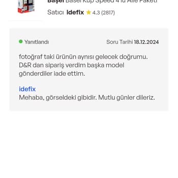 İdefix Şikayeti