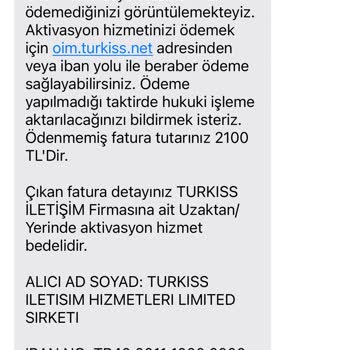 Turkıss İle Fatura Sorunları Ve Hukuki Süreç