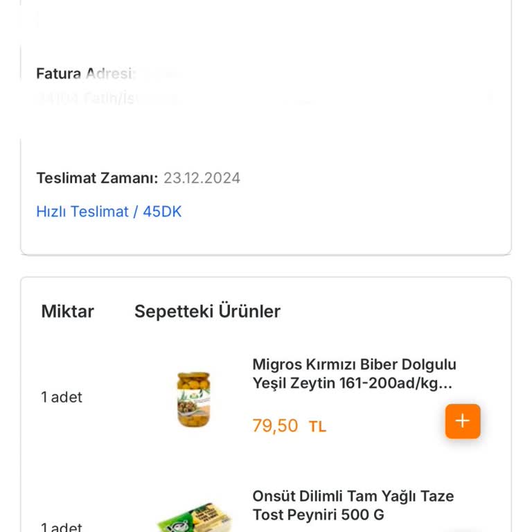 Migros Sanal Market Teslimat Ve Ürün Kalitesi Sorunu