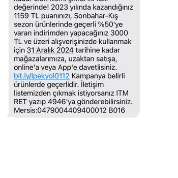 İpekyol'da Kullanılamayan Puanlar Ve Yetersiz Müşteri Hizmetleri