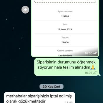 Teslim Edilmeyen Sipariş Ve Müşteri Hizmetleri Sorunu