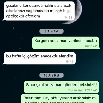Teslim Edilmeyen Sipariş Ve Müşteri Hizmetleri Sorunu