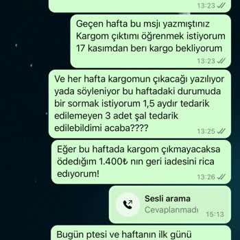 Teslim Edilmeyen Sipariş Ve Müşteri Hizmetleri Sorunu