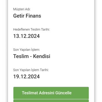 Teslim Edilmeyen Kart Ve İlgisiz Müşteri Hizmetleri