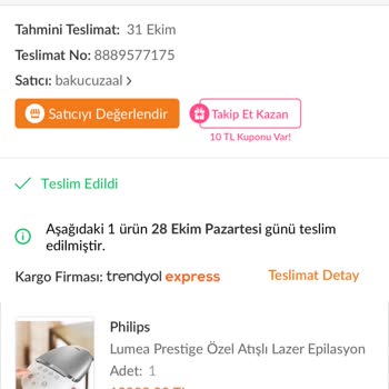Philips Ürünü Ve İade Sürecinde Yaşanan Sorunlar
