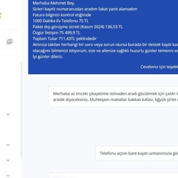 Telefon Kullanım Detaylarına Erişememe Sorunu