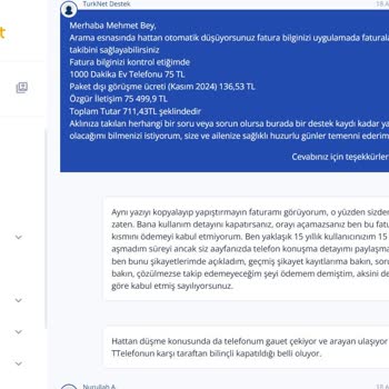 Telefon Kullanım Detaylarına Erişememe Sorunu
