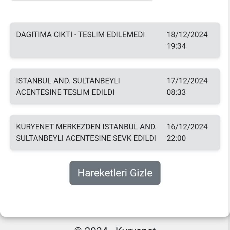 Kuryenet'in Zamanında Teslimat Sorunu