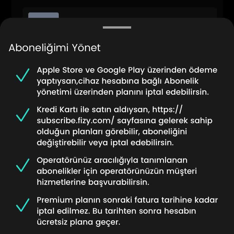 Fizy Üyeliği İptal Sorunu