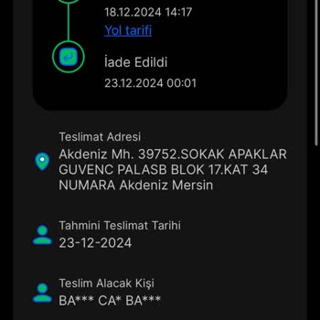 Teslim Edilmeyen Kargo Ve Yanıltıcı Bilgilendirme