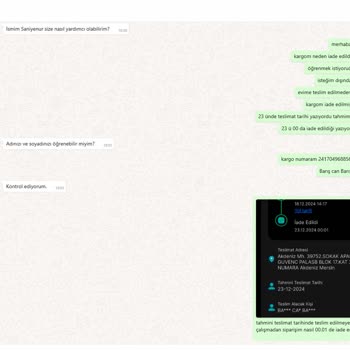 Teslim Edilmeyen Kargo Ve Yanıltıcı Bilgilendirme