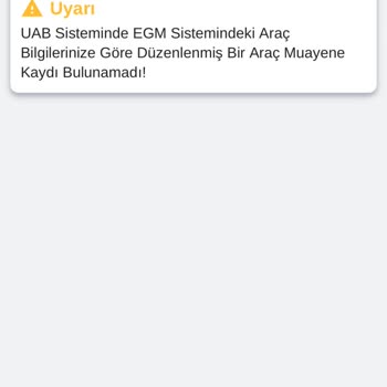 Araç Muayene Bilgileri E-Devlet'te Görünmüyor