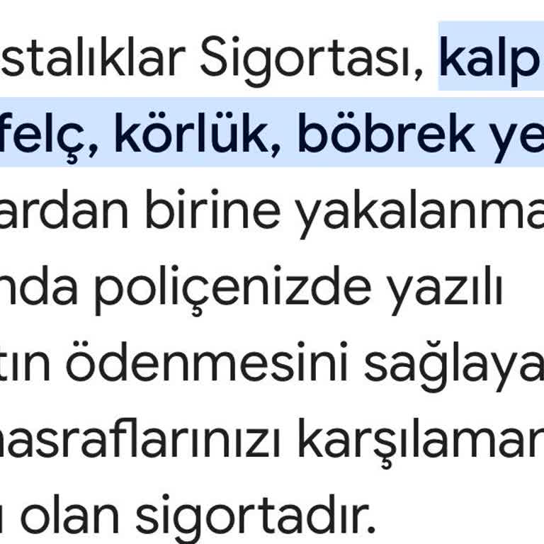 Kritik Hastalık Sigortası Kapsamı Sorunu