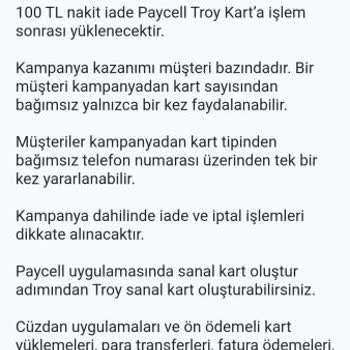 Paycell Kampanya İadesi Sorunu: 100 TL Nakit İade Hakkım Verilmedi