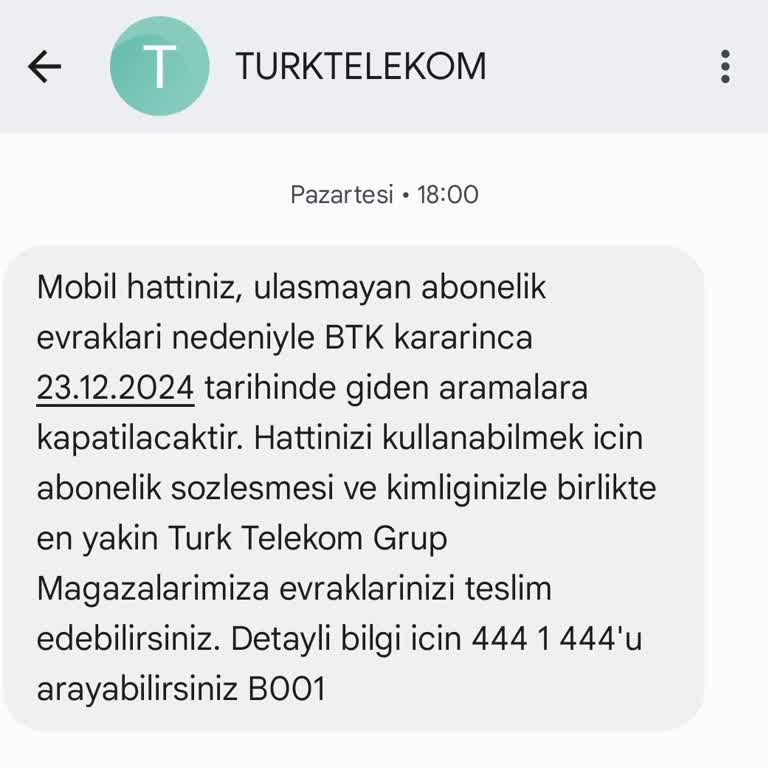 Türk Telekom'da Evrak Teslimi Sorunu Ve Hat Kesintisi