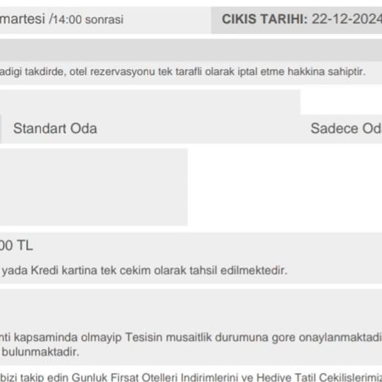 Rezervasyon Sorunu Ve Yetersiz Müşteri Hizmeti