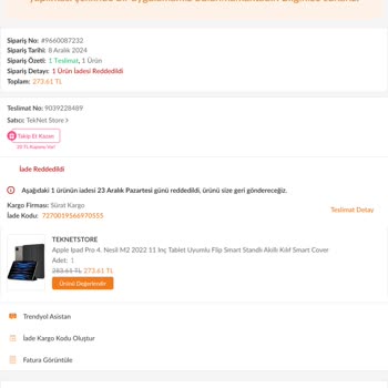 Kullanılmış Ürün Ve Kalitesiz Hizmet Şikayeti