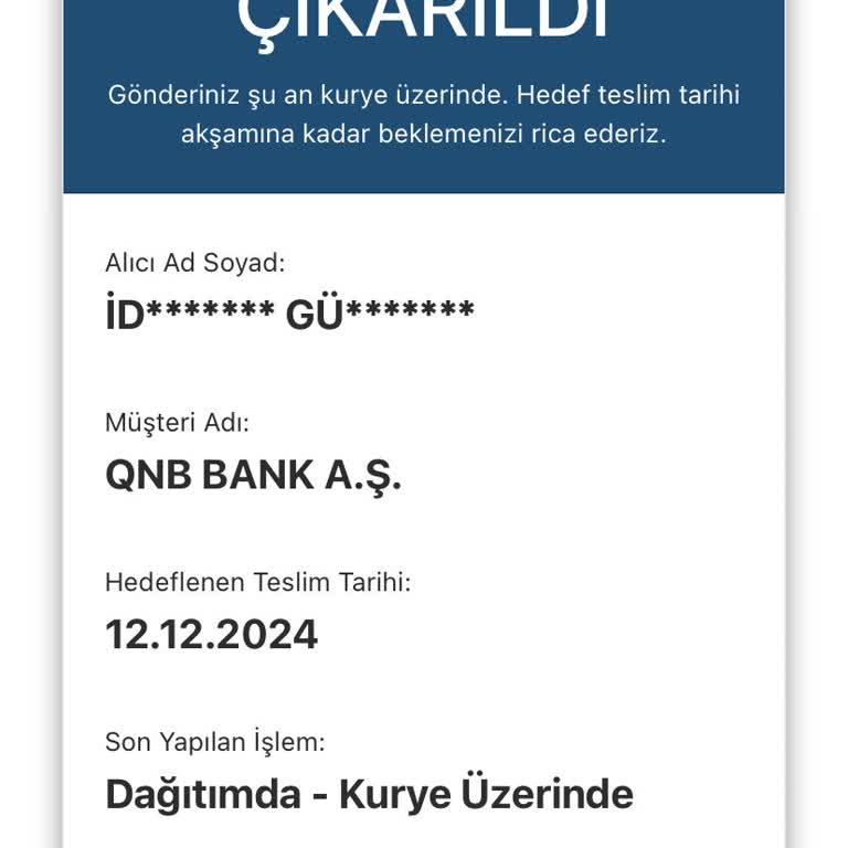 Kart Teslimatında Yaşanan Aksaklık Ve Mağduriyet