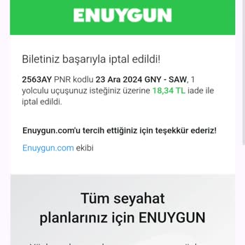Bilet İadesinde Yaşanan Sorun