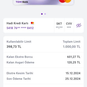 Kredi Kartı Borcu Ve Hesap Hareketleri Sorunu