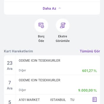 Kredi Kartı Borcu Ve Hesap Hareketleri Sorunu