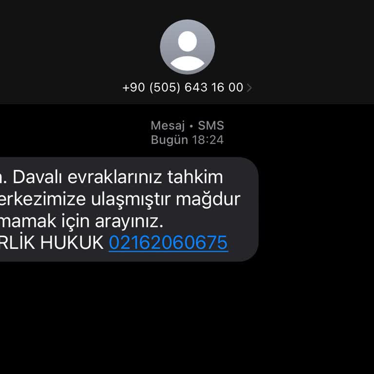 Sahte Hukuk Bürosu Mesajları Ve Tehditler