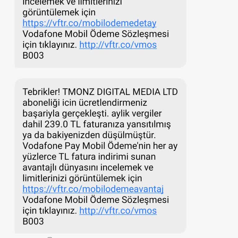 Vodafone Mobil Uygulama Ve Haksız Fatura Sorunu
