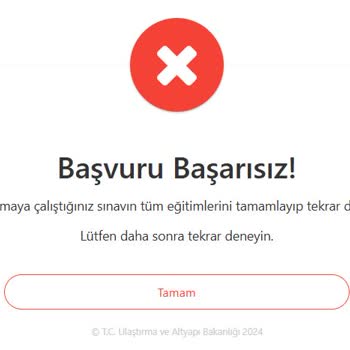 Sınav Başvurusunda Karşılaşılan Sorunlar