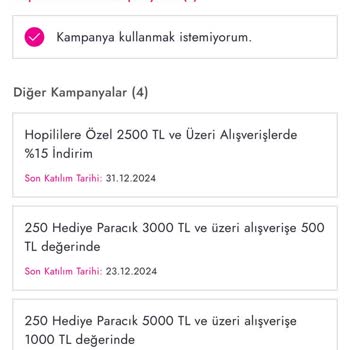 Boyner Hopi Hediye Paracık Kampanyası Seçim Sorunu