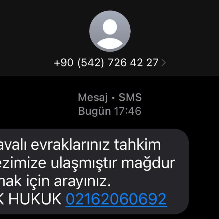 Sahte Hukuk Bürosu Mesajlarıyla Mağduriyet