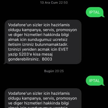 İzinsiz SMS'lerle Sürekli Rahatsız Edilme