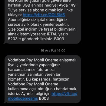 İzinsiz SMS'lerle Sürekli Rahatsız Edilme