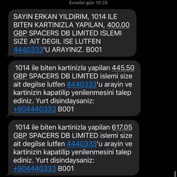 Kredi Kartımdan Bilgim Dışında Gerçekleşen Yüksek Tutar İşlemler Ve Güvenlik Zafiyeti