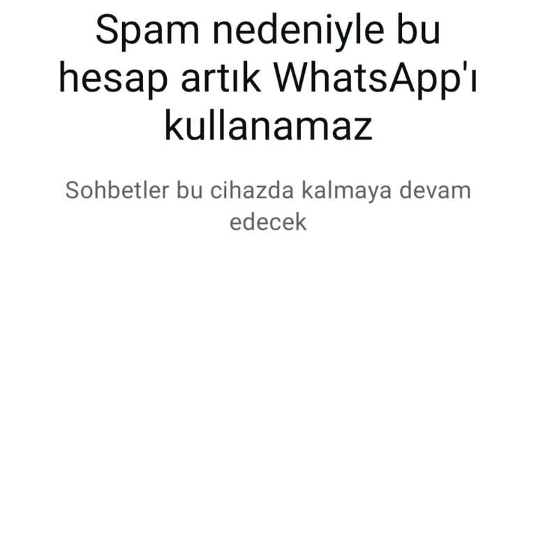 WhatsApp Erişim Engeli: Anlam Veremediğim Spam Sorunu