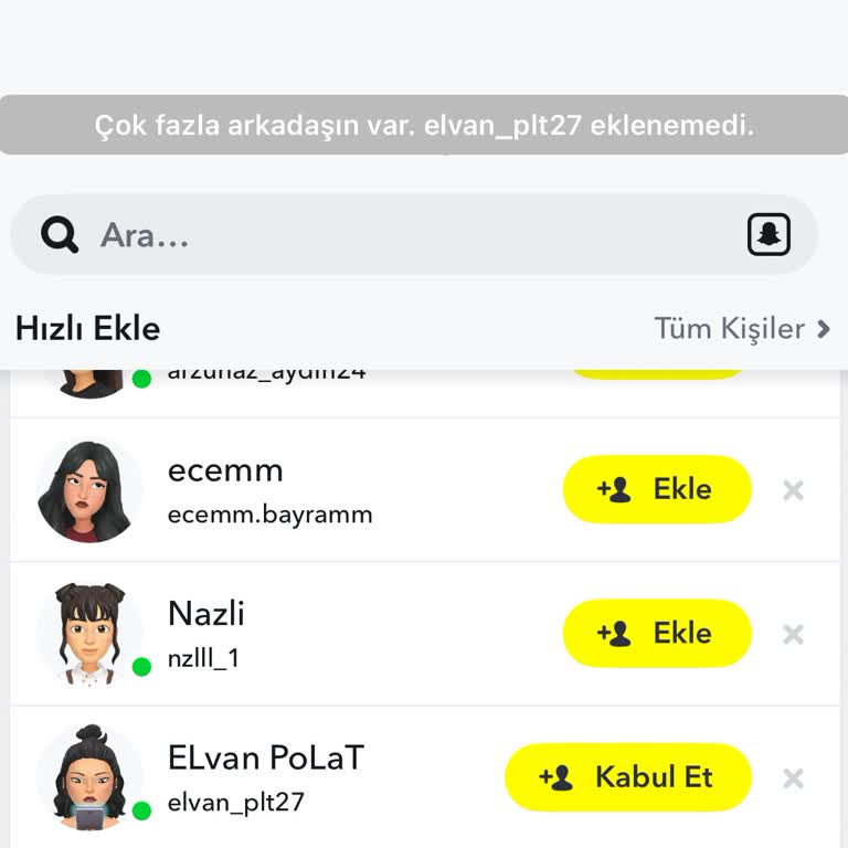Snapchat Arkadaş Ekleme Sınırı Sorunu